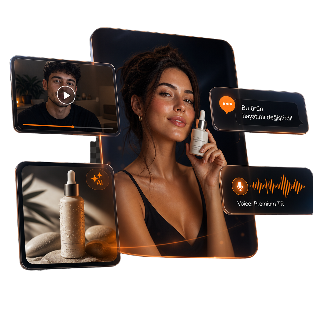 NexUGC AI influencer avatarları ile ürün tanıtım videosu önizlemesi